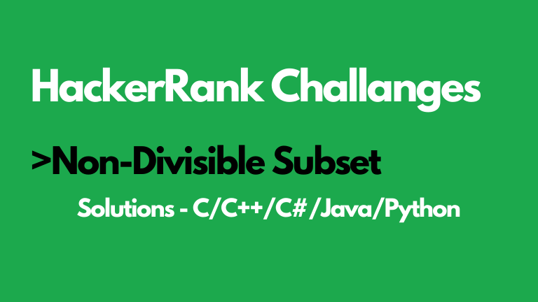 Non-Divisible Subset HackerRank Solution