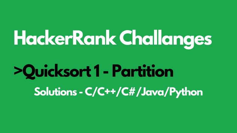 Quicksort1-Partition Hackerrank solution