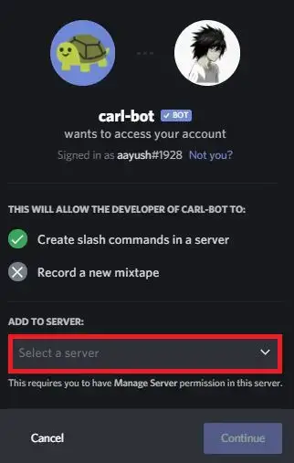 Dashboard carl bot Bot:Carl