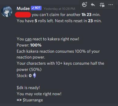 How to use Mudae bot
