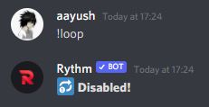 Disable loop in rythm bot