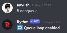 QueueLoop in Rythm bot discord