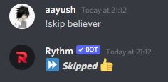 skip a particular song in rythm bot