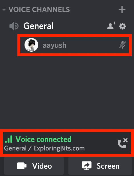 Connected to a Voice Channel in Chip Bot