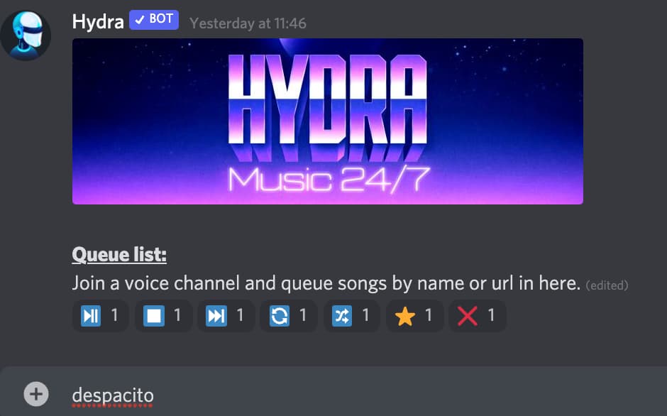 Type the song name Hydra