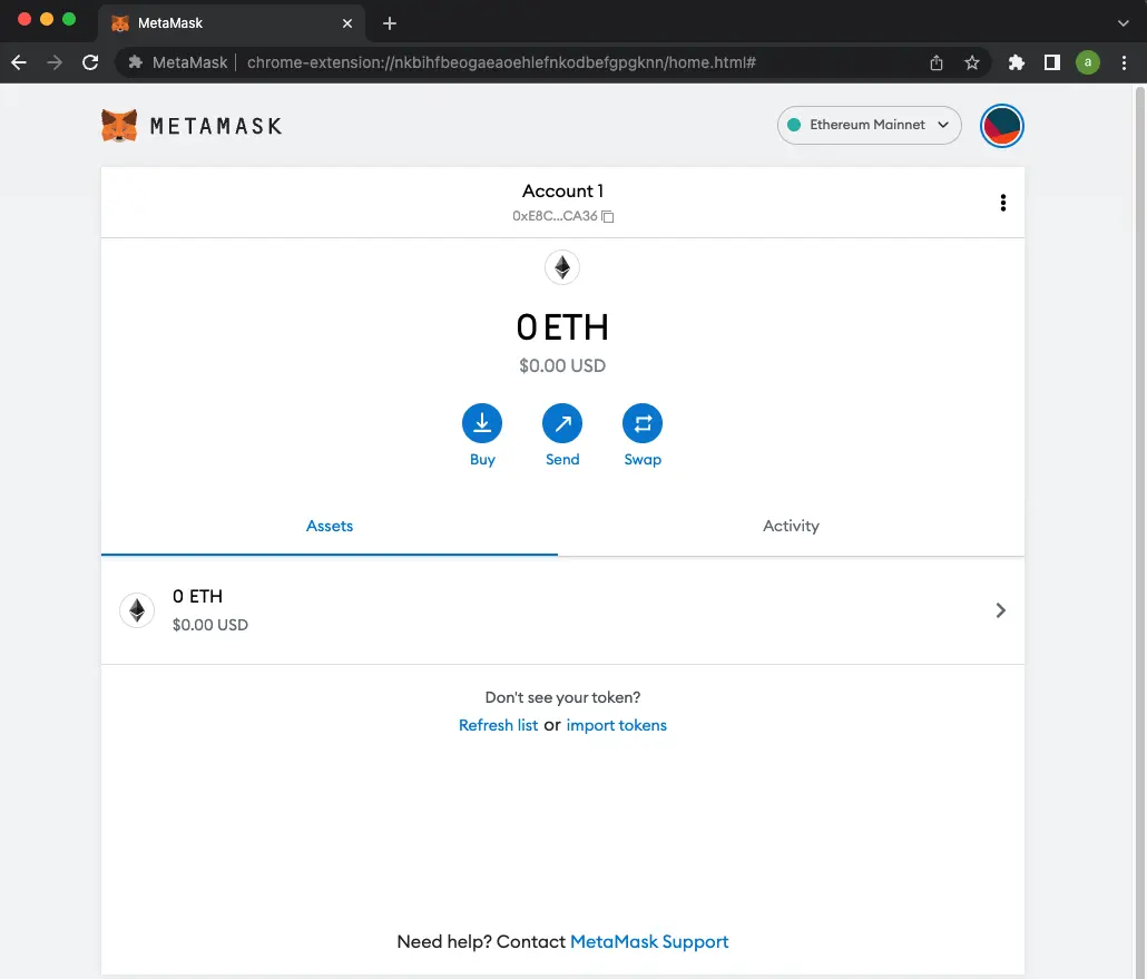 MetaMask Page