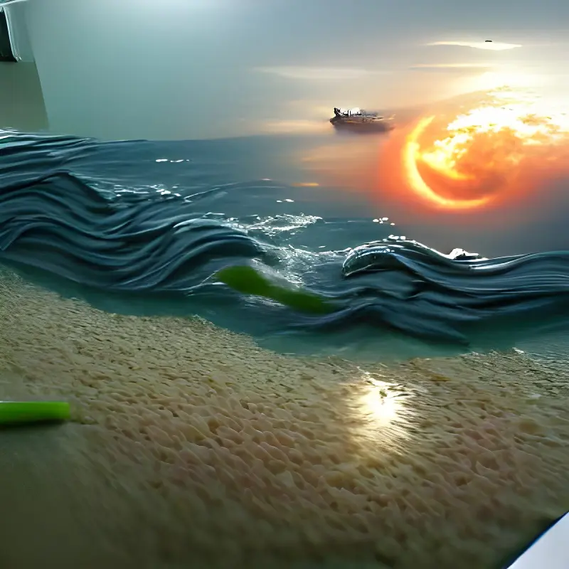 sun swimming in ocean