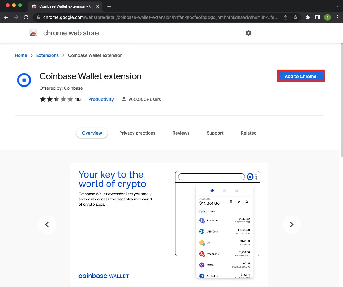 Coinbase Wallet Chrome Extension