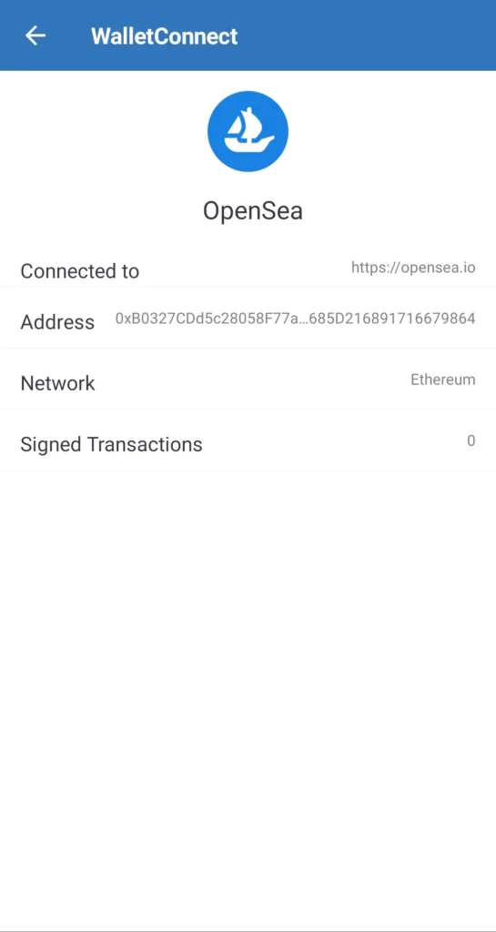 trust wallet connecting to opensea