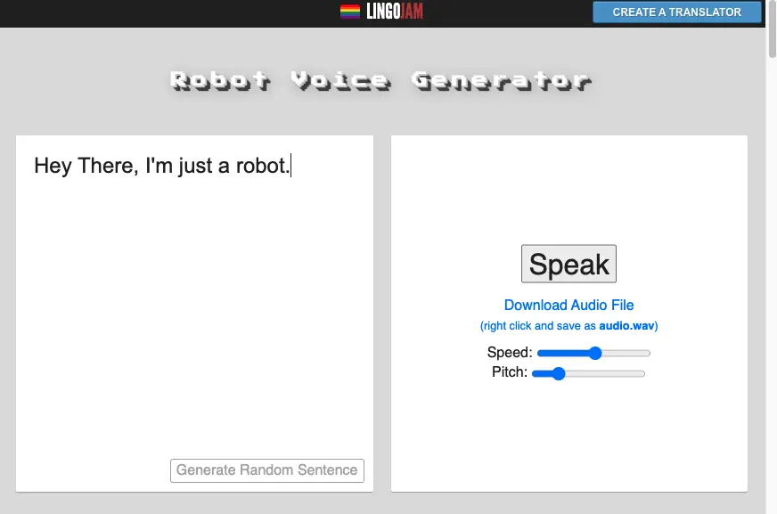 text to speech generator lingojam