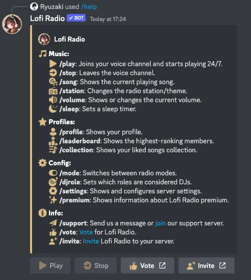 lofi bot commands