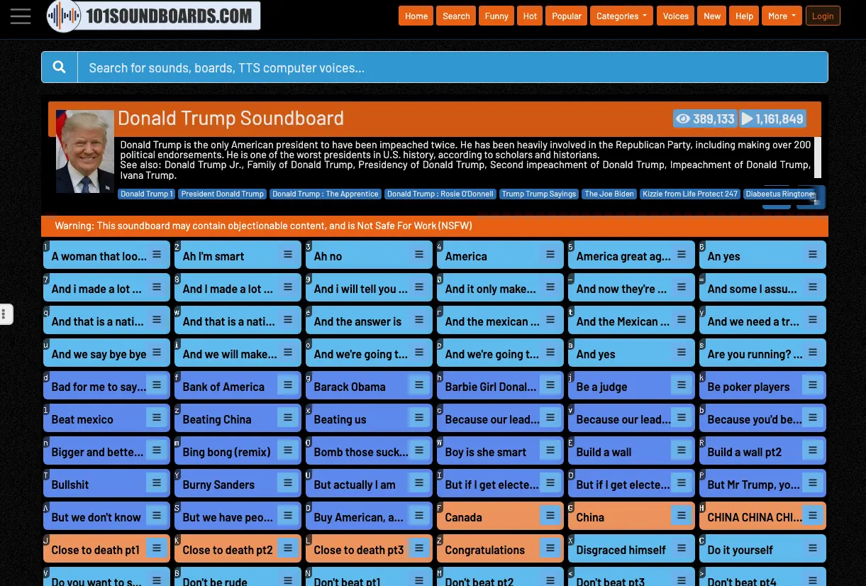 soundboard donald trump tts