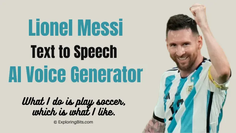 Free Lionel Messi Text to Speech AI Voice Generator Online