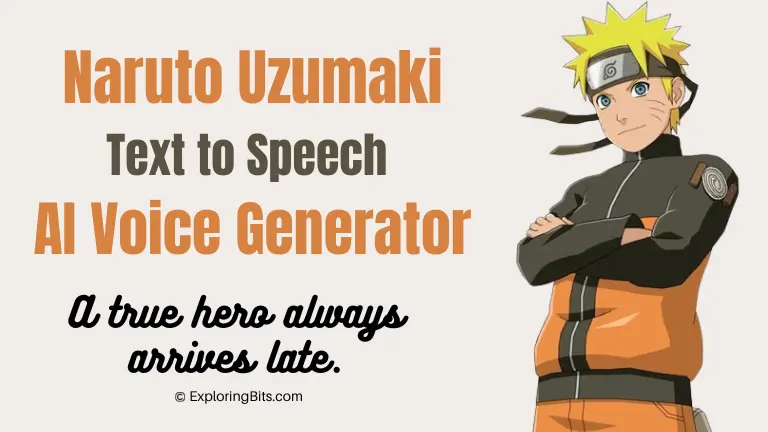 Free Naruto Uzumaki AI Voice Text to Speech Generator Online