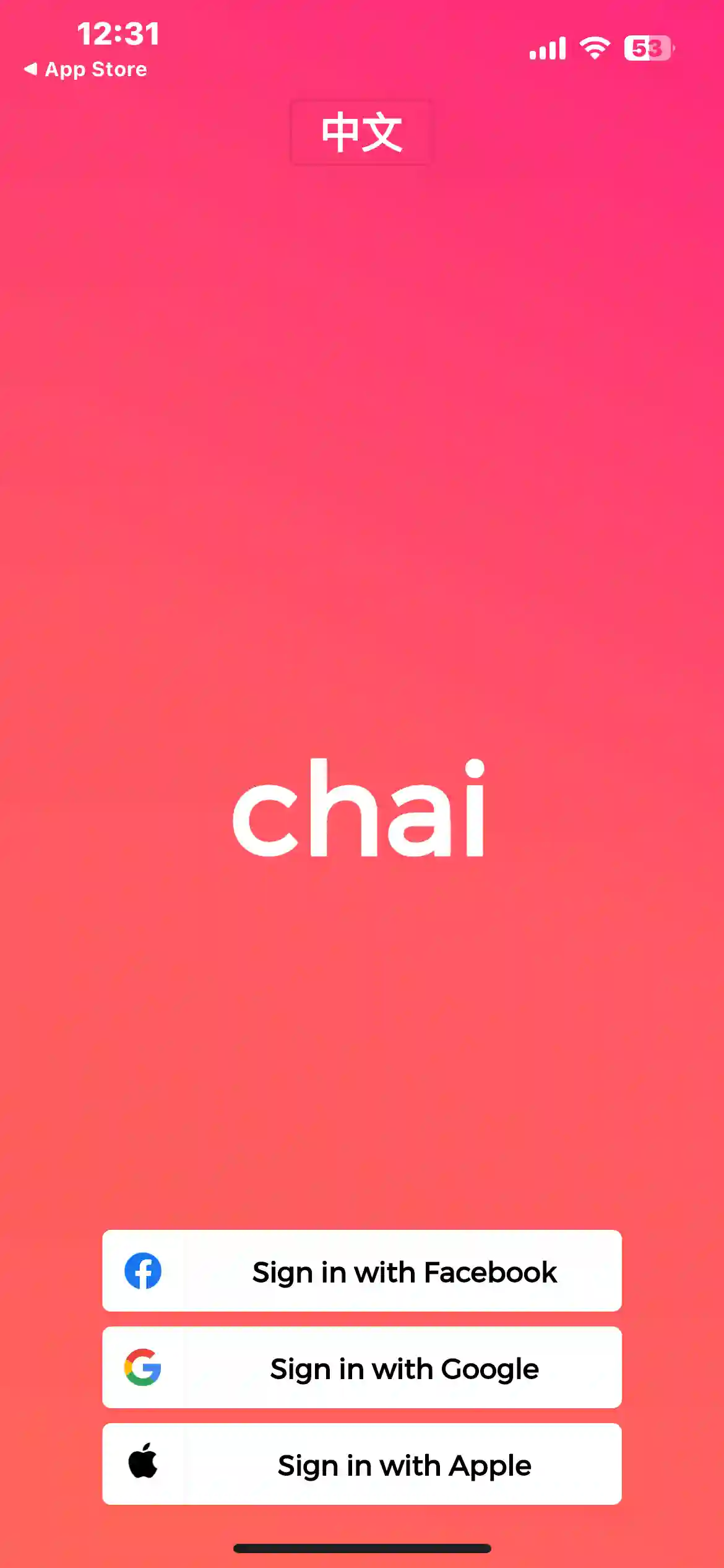 create account chai app